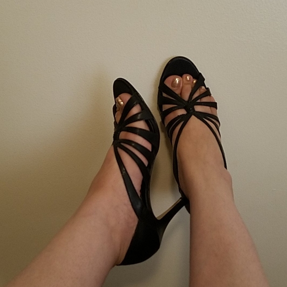 New York Transit Sexy Black Heels size 8.5 - Picture 4 of 5